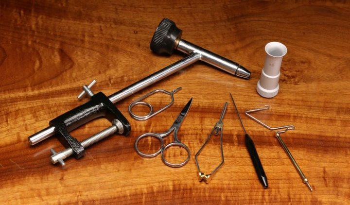 Hareline Fly Tying Material Kit With Economy Tools and Vise - Tools &amp; Vises - Fly Fish Food