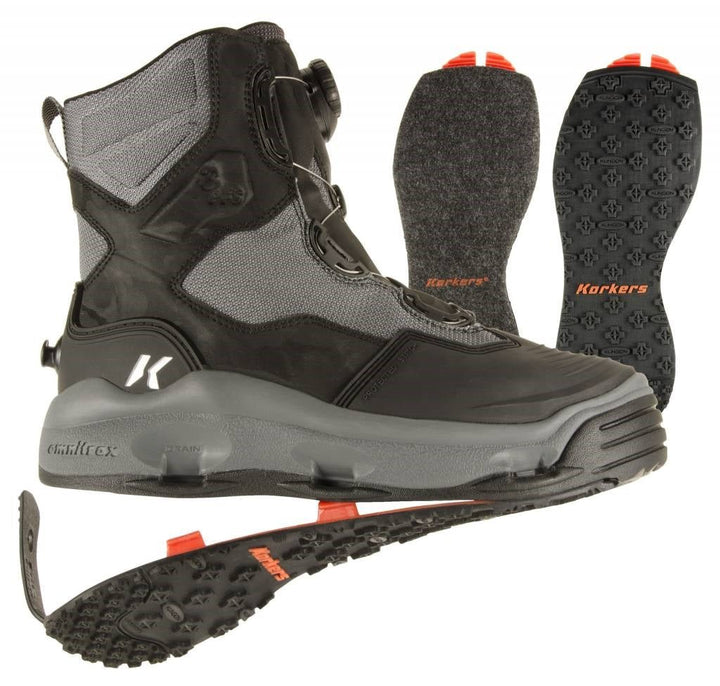 Korkers Darkhorse Wading Boot - Felt &amp; Kling - On Soles - Boots &amp; Cleats - Fly Fish Food