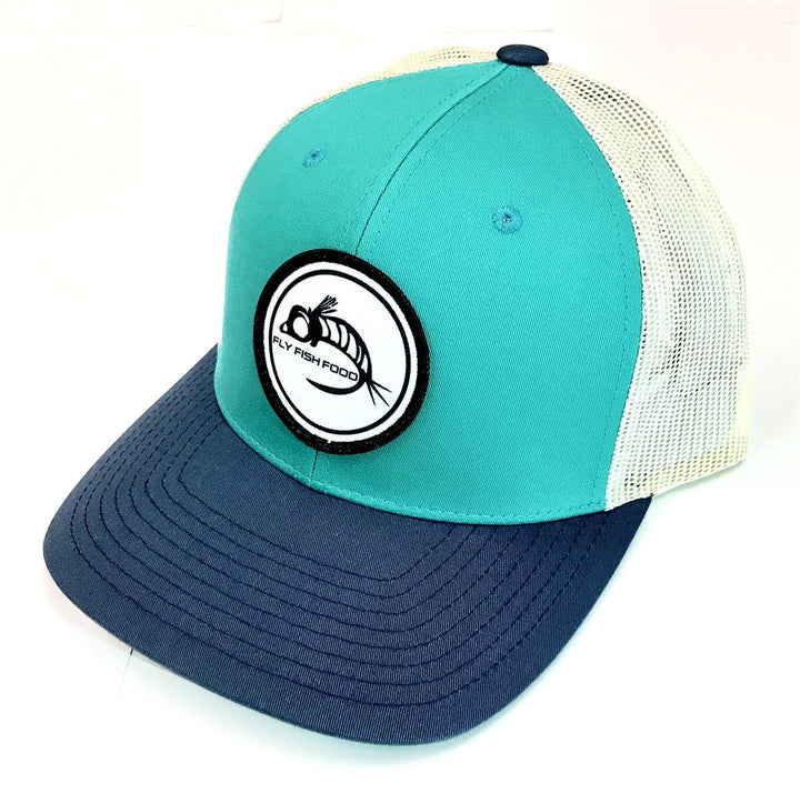 Fly Fish Food Logo Hat - Turquoise &amp; Blue - Hats - Fly Fish Food