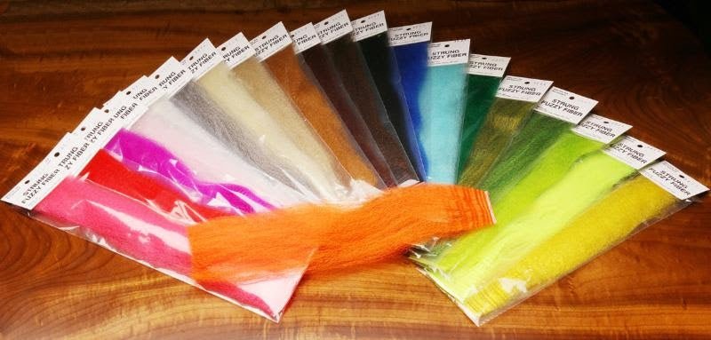 Strung Fuzzy Fiber - Synthetic Fibers &amp; Flash - Fly Fish Food