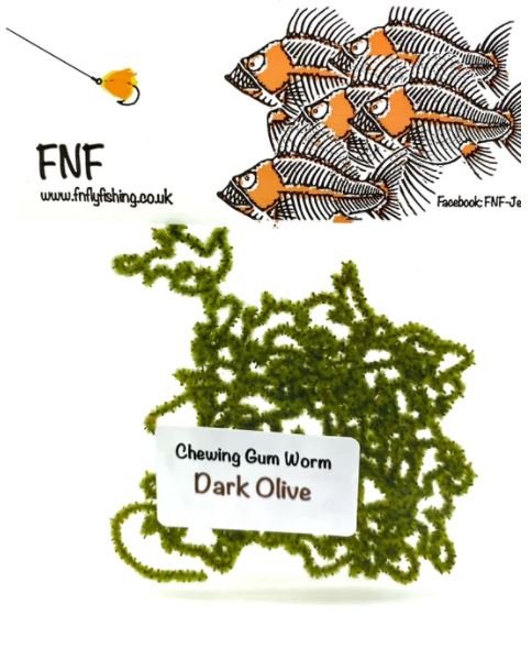 FNF 3mm Chewing Gum Worm Chenille - Chenille - Fly Fish Food