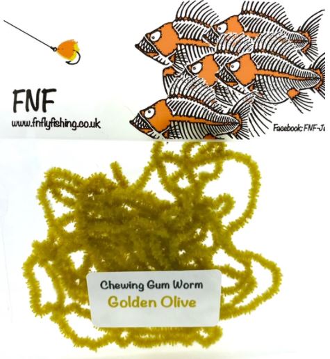 FNF 3mm Chewing Gum Worm Chenille - Chenille - Fly Fish Food
