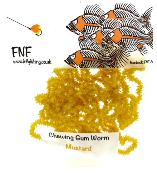 FNF 3mm Chewing Gum Worm Chenille - Chenille - Fly Fish Food