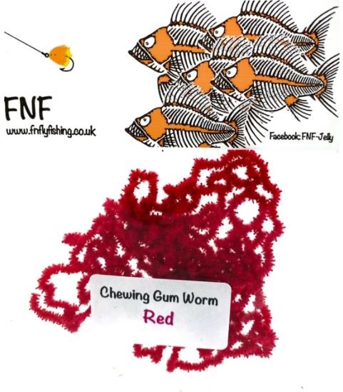 FNF 3mm Chewing Gum Worm Chenille - Chenille - Fly Fish Food