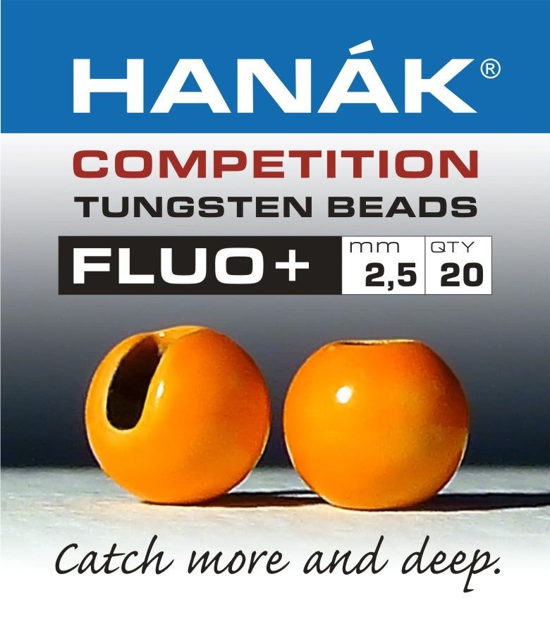 Hanak Fluo+ Slotted Tungsten Beads - Beads - Fly Fish Food