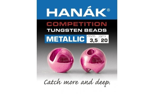 Hanak Metallic+ Slotted Tungsten Beads - Beads - Fly Fish Food