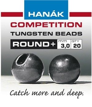 Hanak Round+ Slotted Tungsten Beads - Beads - Fly Fish Food