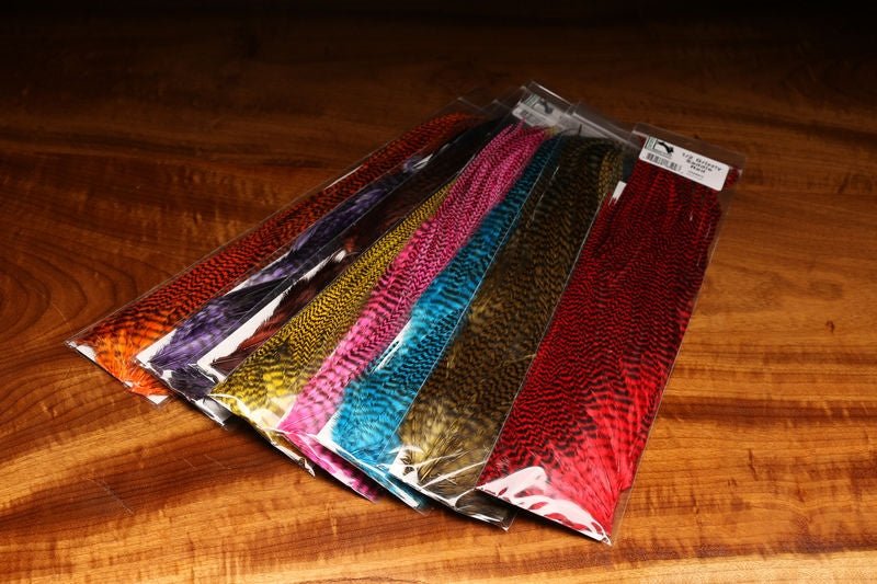 Hareline Half Grizzly Saddle - Hackle - Fly Fish Food