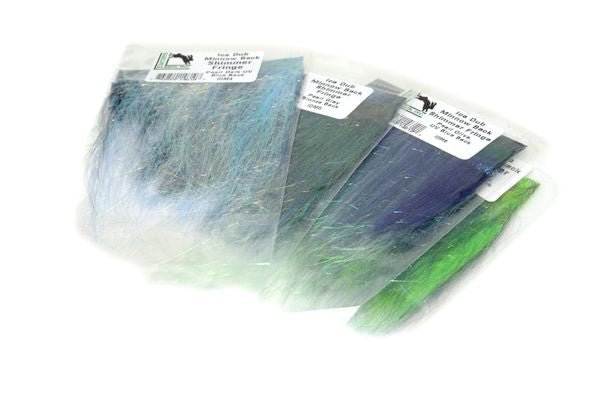 Ice Dub Minnow Back Shimmer Fringe - Synthetic Fibers &amp; Flash - Fly Fish Food
