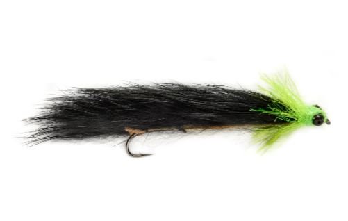 Mini Weighted Snake Black &amp; Green - Flies - Fly Fish Food