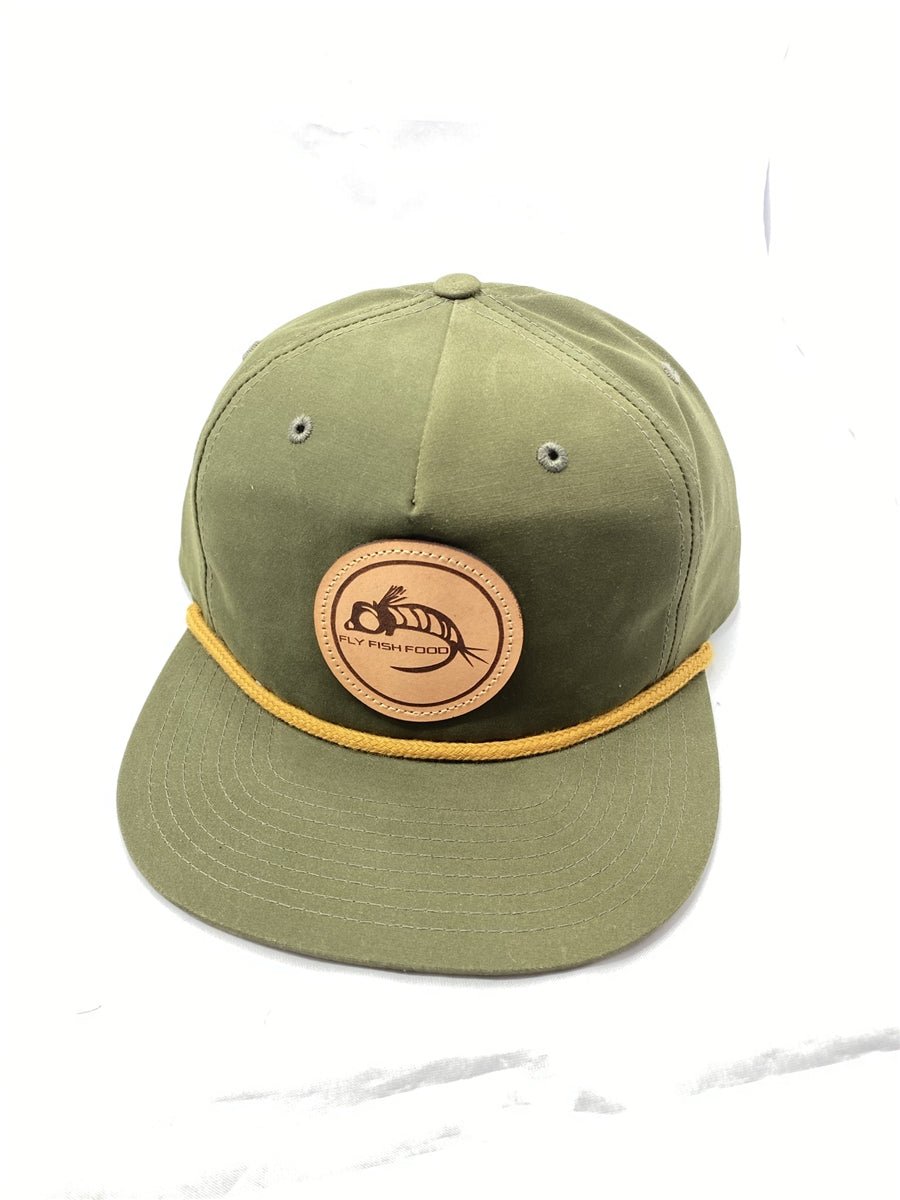 Fly Fish Food Pinch Front Relaxed Logo Hat - Olive - Hats - Fly Fish Food