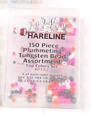150 Piece Plummeting Tungsten Bead Assortments - Beads - Fly Fish Food