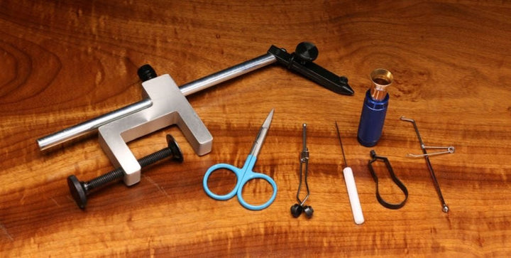 Hareline Fly Tying Material Kit with Premium Tools and Vise - Tools &amp; Vises - Fly Fish Food