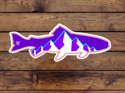 Purple Mountain Trout Sticker - Stickers - Fly Fish Food