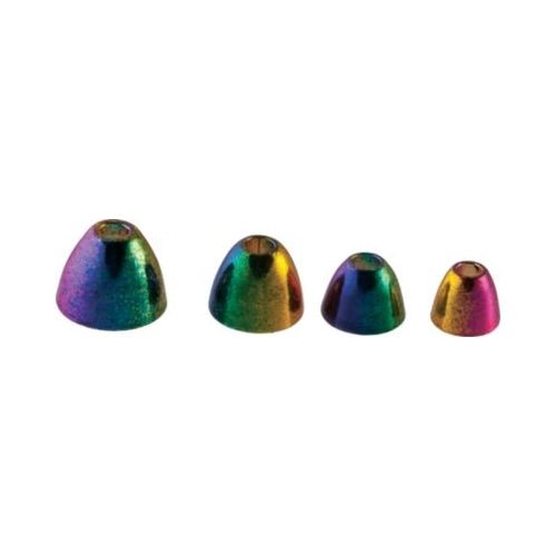 Rainbow Brass Cones - Beads - Fly Fish Food
