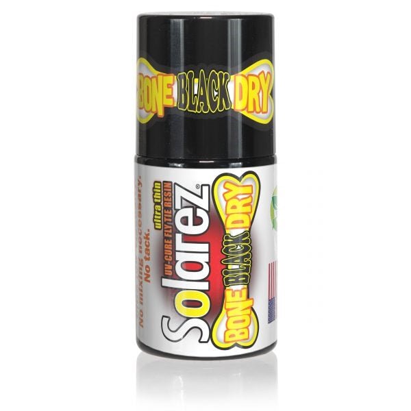 Solarez UV Cure Resin - Black Bone Dry .5 Oz - UV Resin &amp; Adhesives - Fly Fish Food