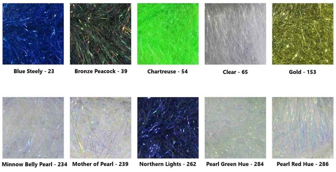 Ripple Ice Hair - 4 inch - Synthetic Fibers &amp; Flash - Fly Fish Food