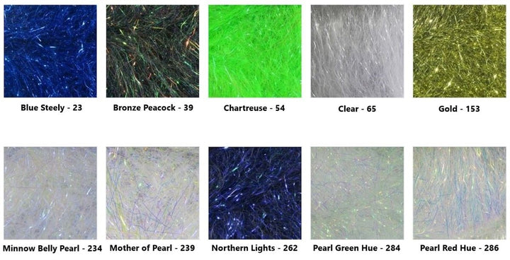Ripple Ice Hair - 4 inch - Synthetic Fibers &amp; Flash - Fly Fish Food