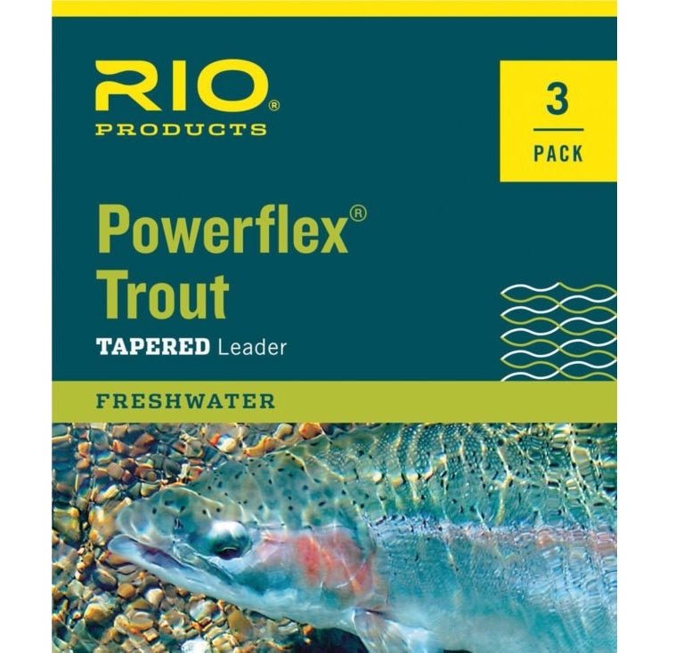 RIO Powerflex Trout Tapered Leader - 3 Pack - Tippet, Leader & Accessories - Fly Fish Food