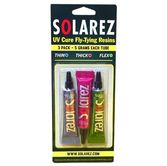 Solarez UV Resin - 3 pack Variety, 5 grams - UV Resin & Adhesives - Fly Fish Food