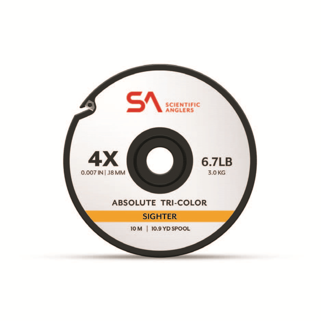Scientific Anglers Absolute Tri - Color Sighter Tippet - 10m - Tippet, Leader &amp; Accessories - Fly Fish Food