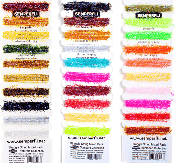 Straggle String Mixed Pack - Chenille - Fly Fish Food