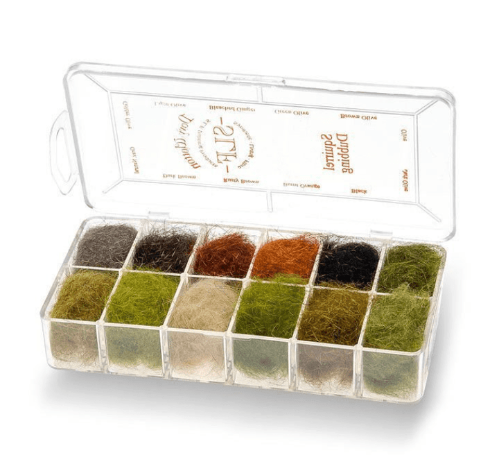 SLF Squirrel Dubbing 12 Color Dispenser - Dubbing - Fly Fish Food
