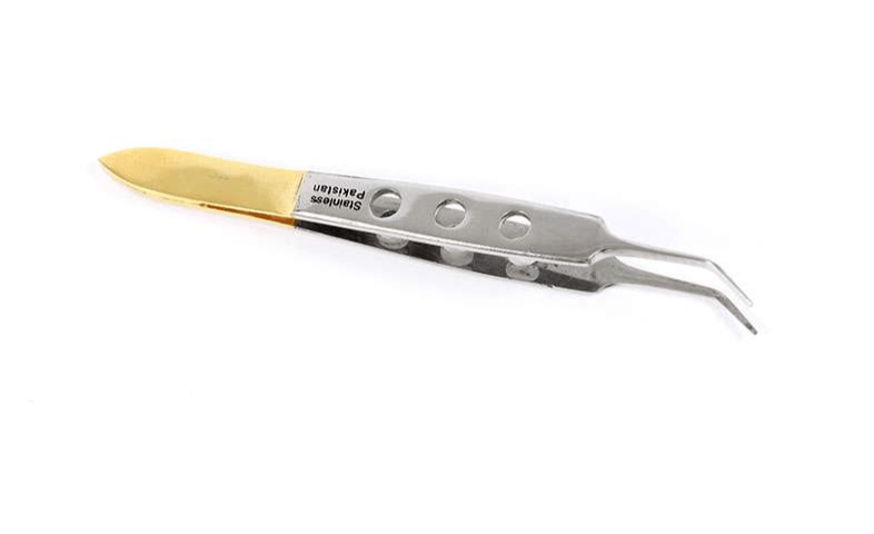 Terra Deluxe 4" Tweezer Angled - Tools &amp; Vises - Fly Fish Food