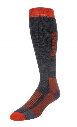 Simms - Men's Merino Midweight OTC Sock - Carbon - Apparel - Fly Fish Food