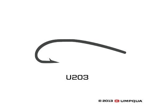 Umpqua U203 Long Curved Hook - 50 pack - Hooks &amp; Shanks - Fly Fish Food