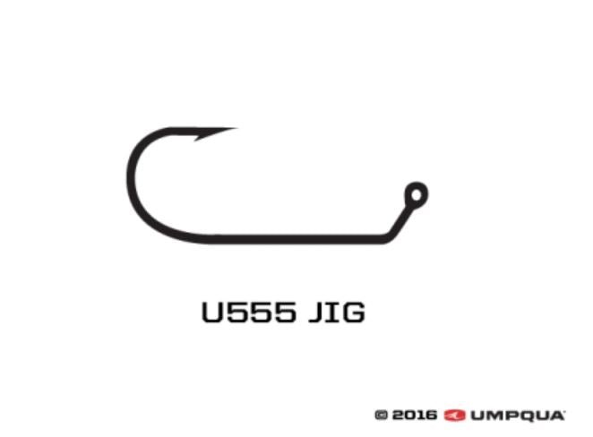 Umpqua U555 60 Deg. Jig Hook - 50 pack - Hooks &amp; Shanks - Fly Fish Food