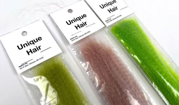 Hareline Unique Hair - Synthetic Fibers &amp; Flash - Fly Fish Food