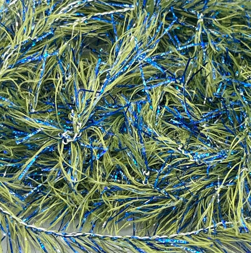 Upavon Pure Blue Flash Damsel Straggle Hackle - Chenille - Fly Fish Food