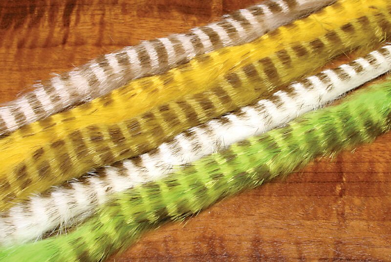 Olive Barred Rabbit Strips - Hair &amp; Fur - Fly Fish Food