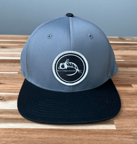 Fly Fish Food Golf/Athletic Logo Hat - Charcoal/Black - Hats - Fly Fish Food