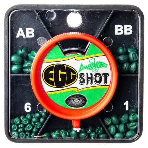 Dinsmores 5 Shot Tin Green Egg - Indicators &amp; Split Shot - Fly Fish Food