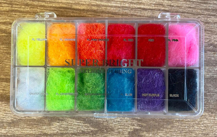 Super Bright - Steelhead Dubbing Dispenser 2 - Dubbing - Fly Fish Food