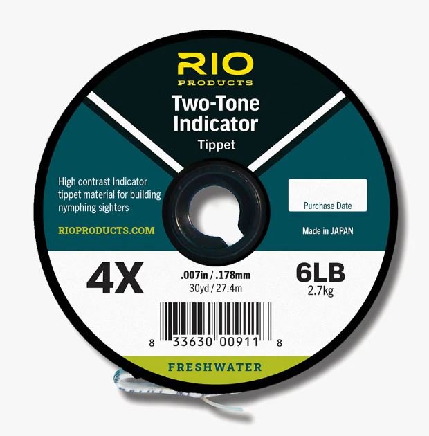 RIO Two - Tone Indicator Tippet - Black/White - Tippet, Leader &amp; Accessories - Fly Fish Food
