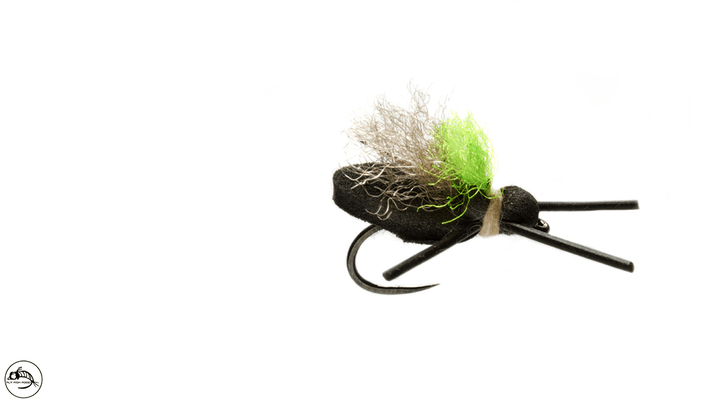 Mini Flopper Black Barbless Size 12 - Flies - Fly Fish Food