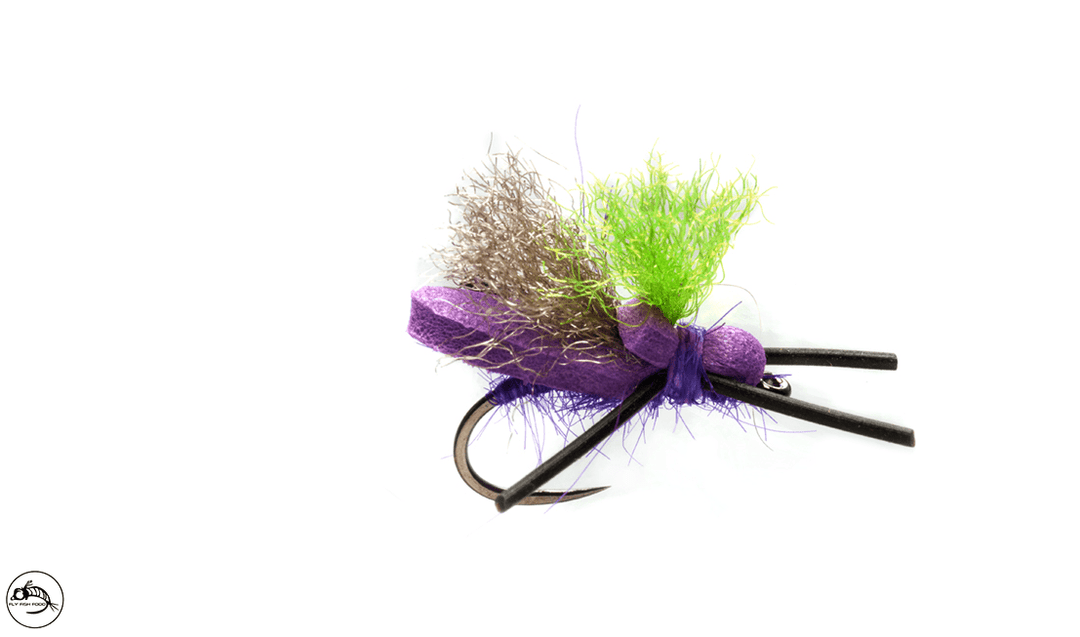 Mini Flopper Purple Barbless Size 12 - Flies - Fly Fish Food