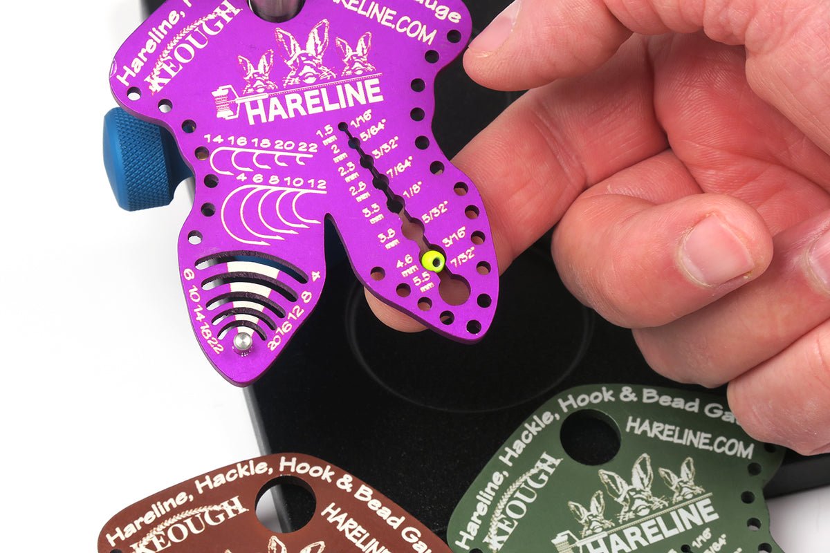 Hareline Hackle, Hook & Bead Gauge - Fly Tying Accessories - Fly Fish Food