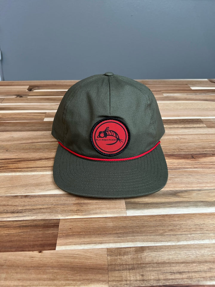 Fly Fish Food Logo Hat - Moss Green/Red Band - Hats - Fly Fish Food