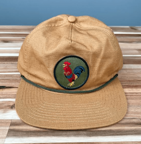 Fly Fish Food Rooster Patch Hat - Light Brown - Hats - Fly Fish Food