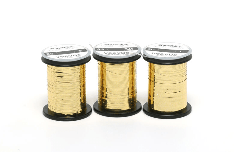 Veevus Silver/Gold Mylar Tinsel - Wire , Tinsel &amp; Lead - Fly Fish Food