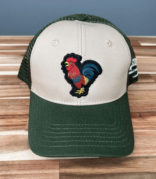Fly Fish Food Rooster Patch Hat - Olive - Hats - Fly Fish Food