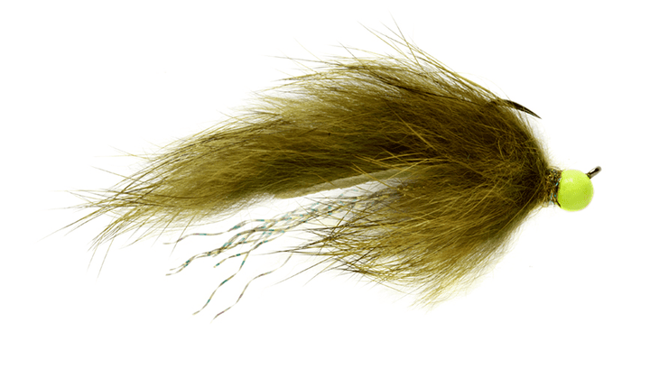 Tactical Hot Head Jig Zonker Olive Barbless - Flies - Fly Fish Food