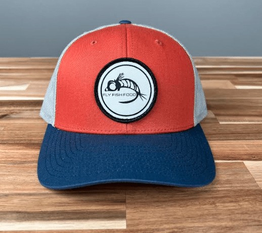 Fly Fish Food Logo Hat - Dark Orange/Aluminum/Light Navy - Hats - Fly Fish Food