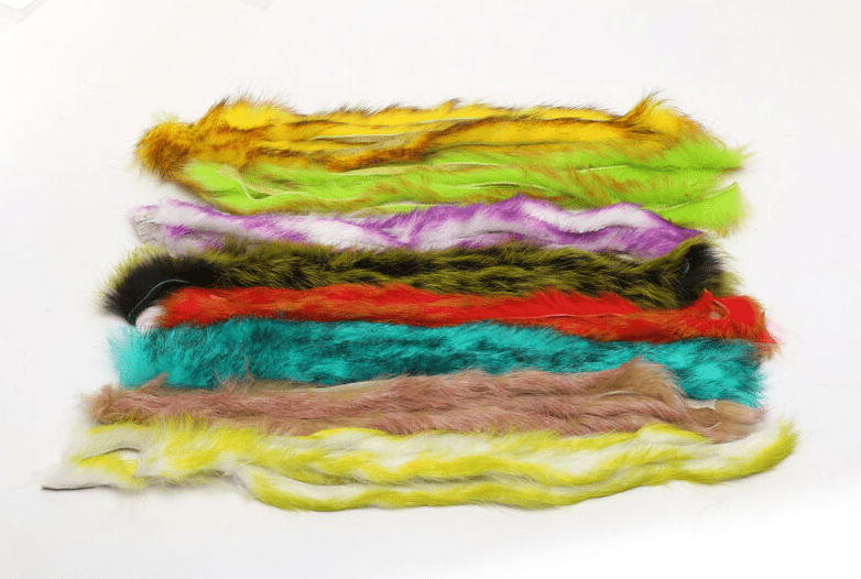 Polychrome Rabbit Strips - Hair & Fur - Fly Fish Food