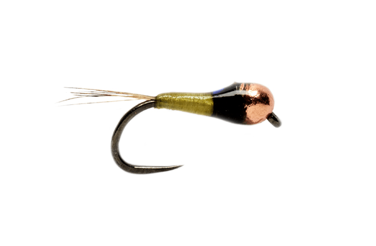 Micro Perdigon Flashback Olive Barbless - Flies - Fly Fish Food