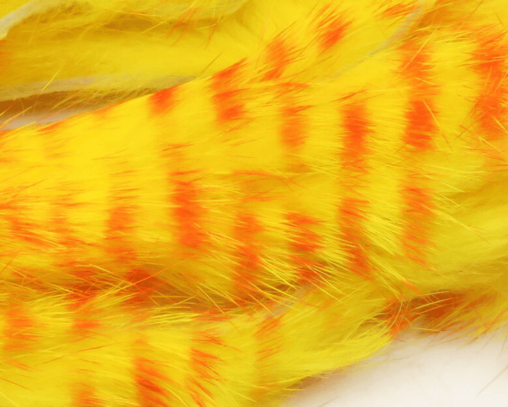 Red Barred Rabbit Strips - Hair &amp; Fur - Fly Fish Food